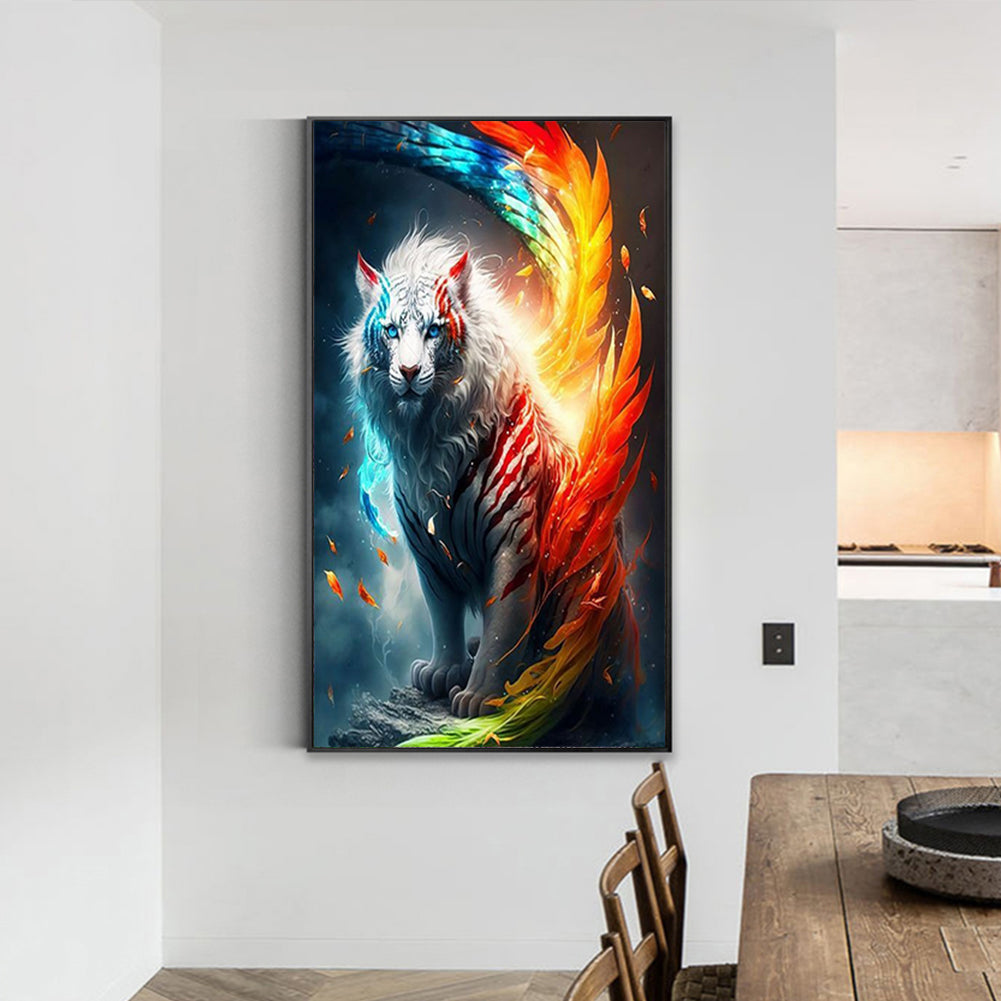 Colorful Tiger-O640*70cm(canvas) full-round drill diamond painting