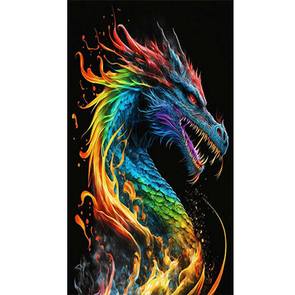 Colorful Dragon-O640*70cm(canvas) full-round drill diamond painting