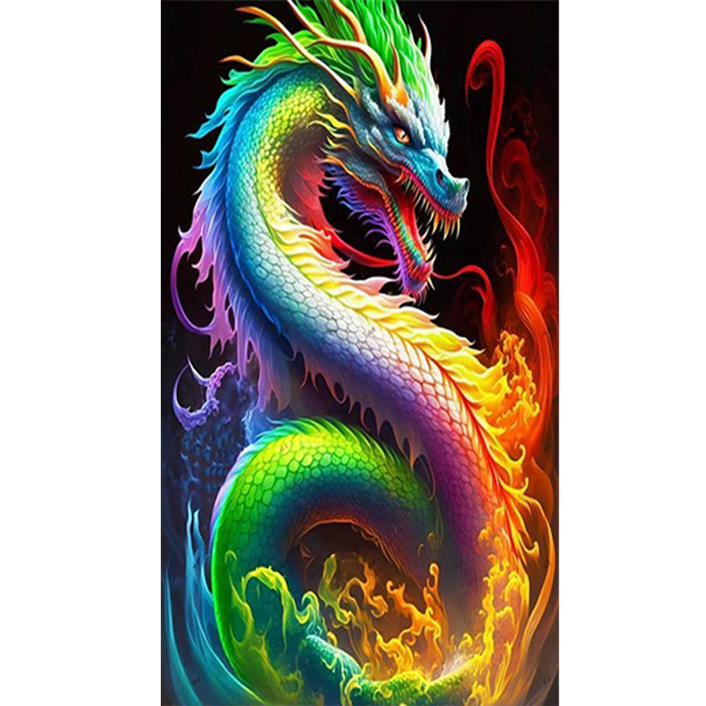 Colorful Dragon-O640*70cm(canvas) full-round drill diamond painting