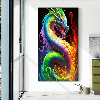 Colorful Dragon-O640*70cm(canvas) full-round drill diamond painting