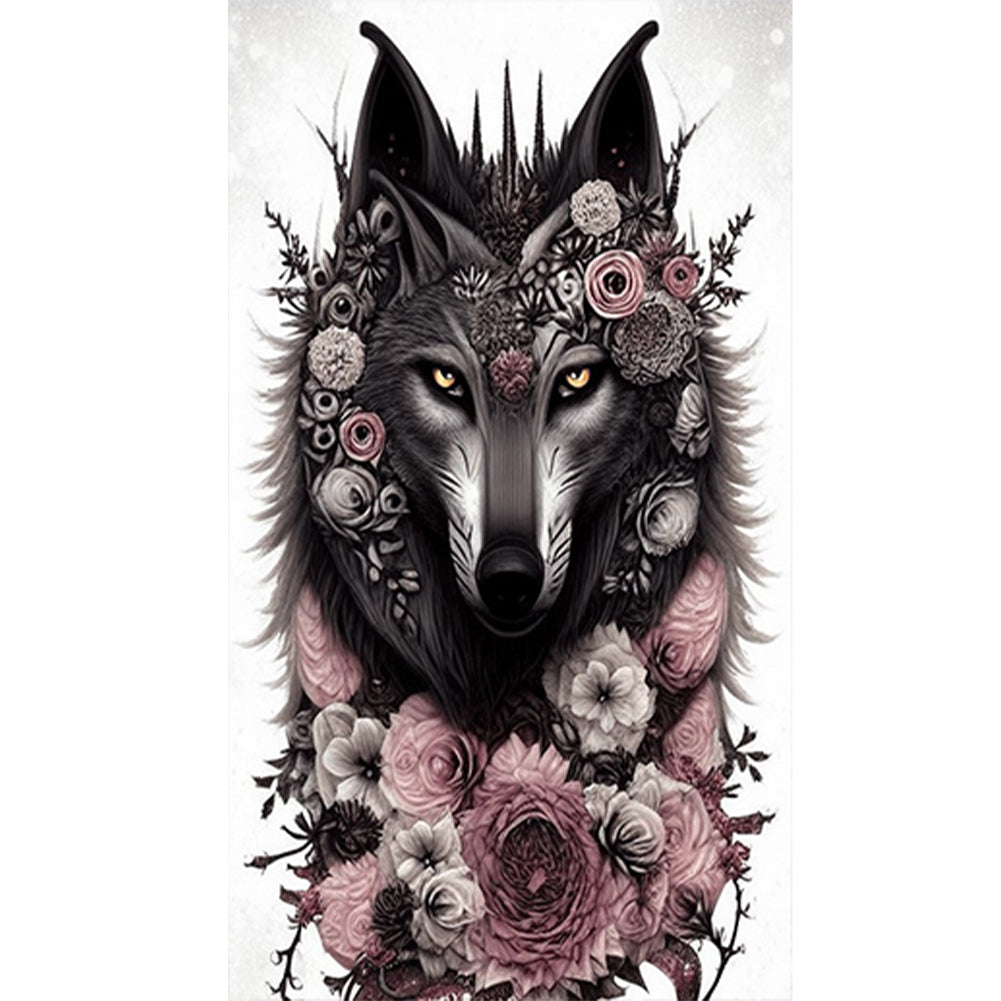 Wolf -O640*70cm(canvas) full-round drill diamond painting