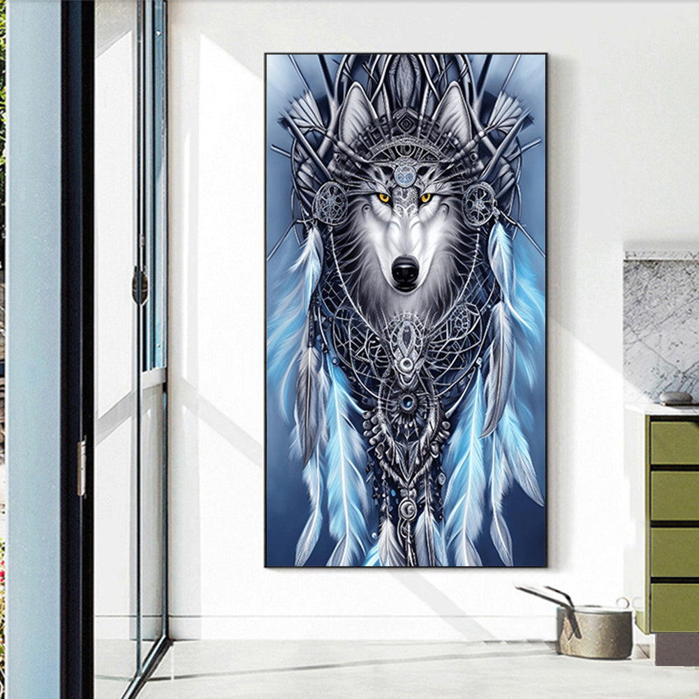 Wolf-O640*70cm(canvas) full-round drill diamond painting