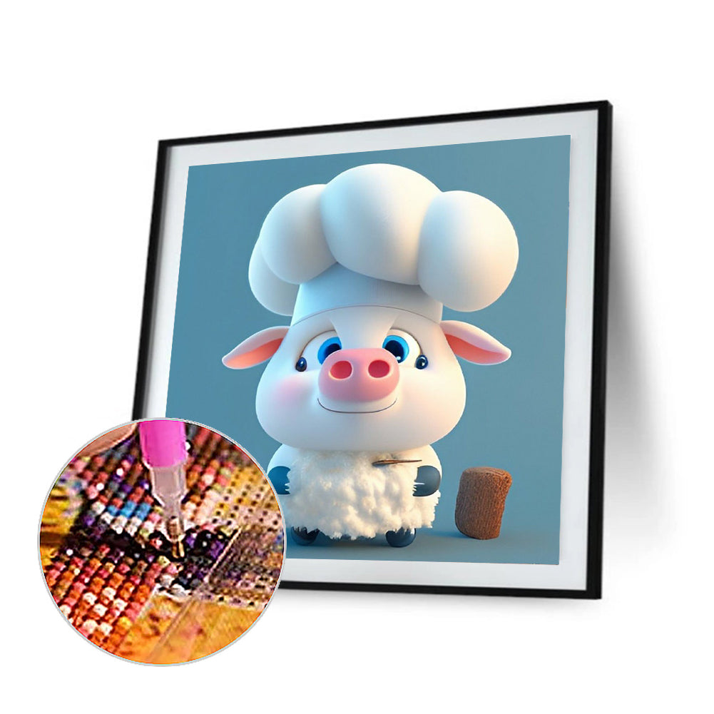 Piggy Chef 30*30Ccm(canvas) full round drill diamond painting