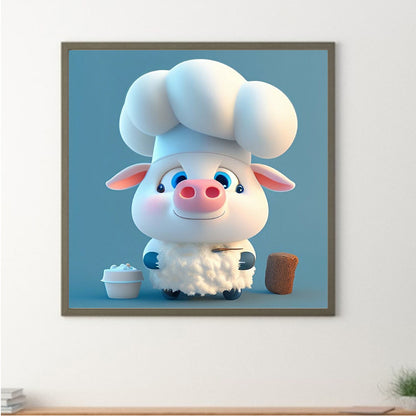 Piggy Chef 30*30Ccm(canvas) full round drill diamond painting