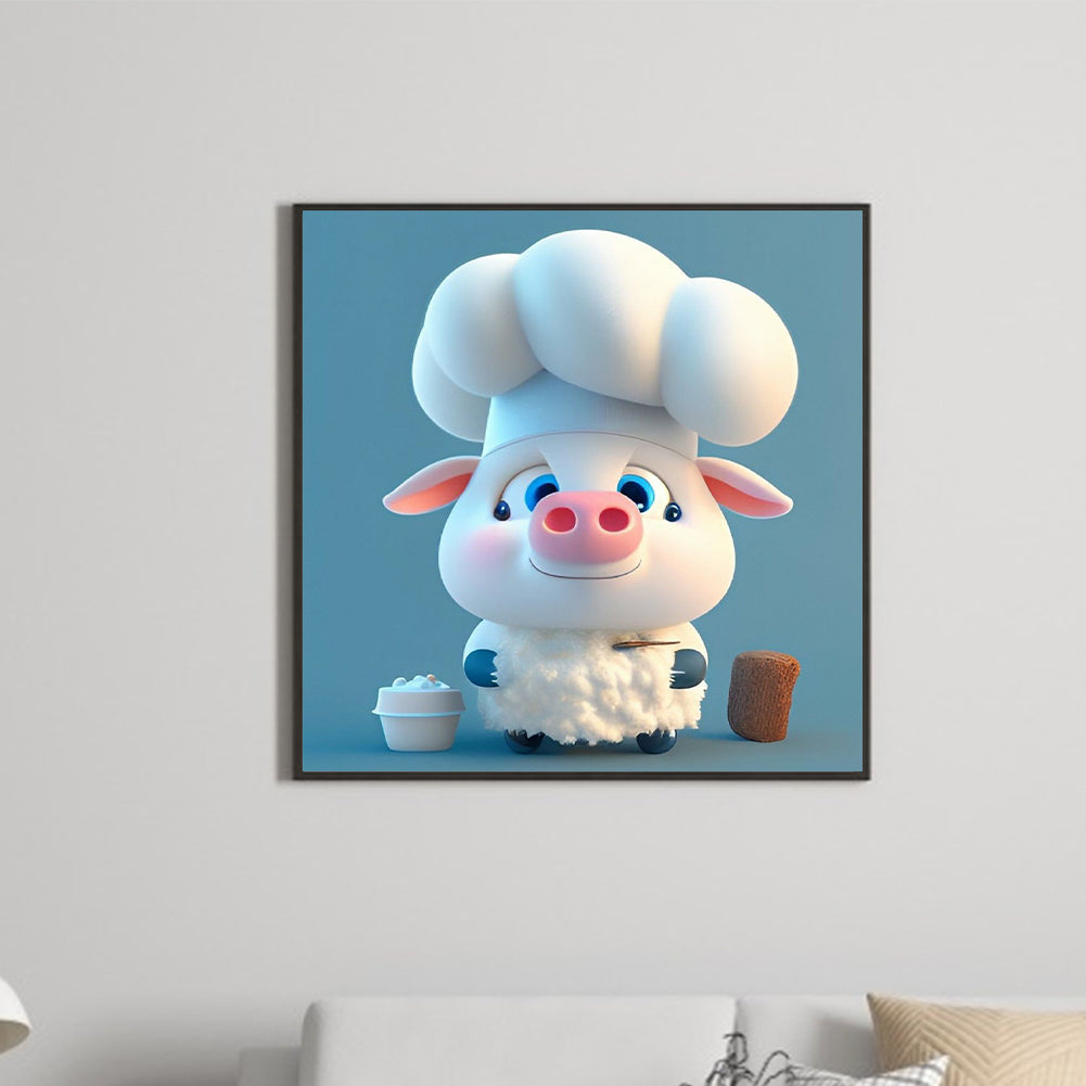 Piggy Chef 30*30Ccm(canvas) full round drill diamond painting