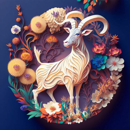 Goat Pumped 30*30Ccm(canvas) full round drill diamond painting