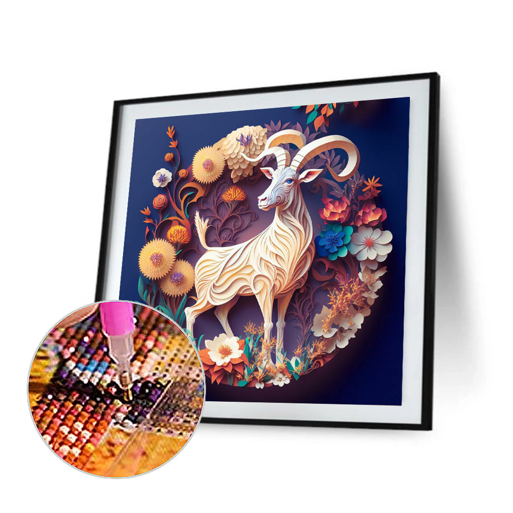Goat Pumped 30*30Ccm(canvas) full round drill diamond painting