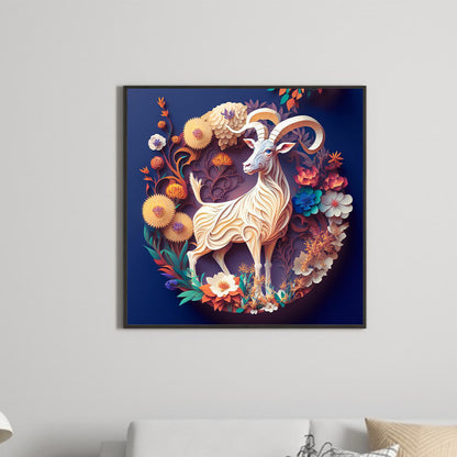 Goat Pumped 30*30Ccm(canvas) full round drill diamond painting