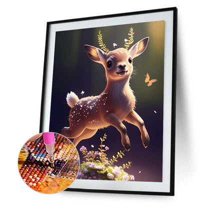Running Deer 30*40Ccm(canvas) full round drill diamond painting