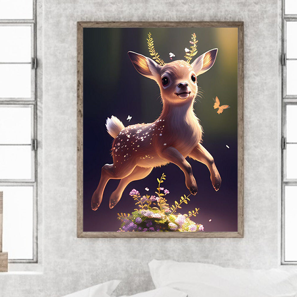 Running Deer 30*40Ccm(canvas) full round drill diamond painting