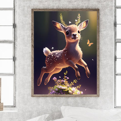 Running Deer 30*40Ccm(canvas) full round drill diamond painting