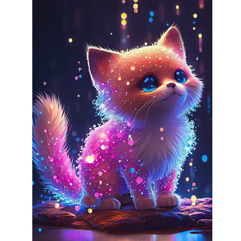 Star-Spangled Kitten 30*40Ccm(canvas) full round drill diamond painting