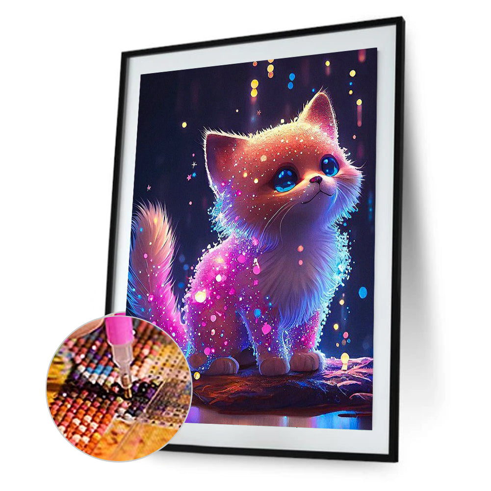 Star-Spangled Kitten 30*40Ccm(canvas) full round drill diamond painting