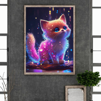 Star-Spangled Kitten 30*40Ccm(canvas) full round drill diamond painting