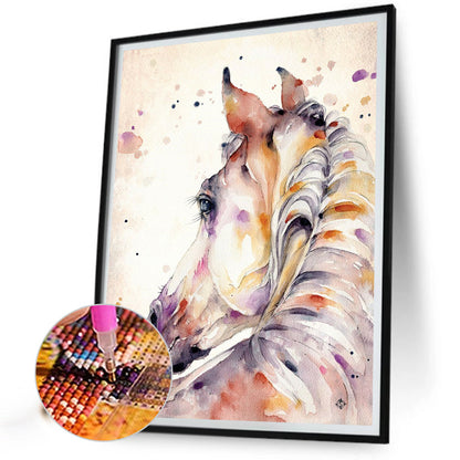 Watercolor Ink Horse - Full Round Drill Diamond Painting 30*40CM