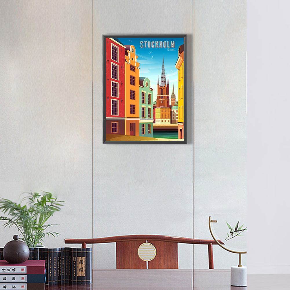 Architecture - Full Round Drill Diamond Painting 30*40CM