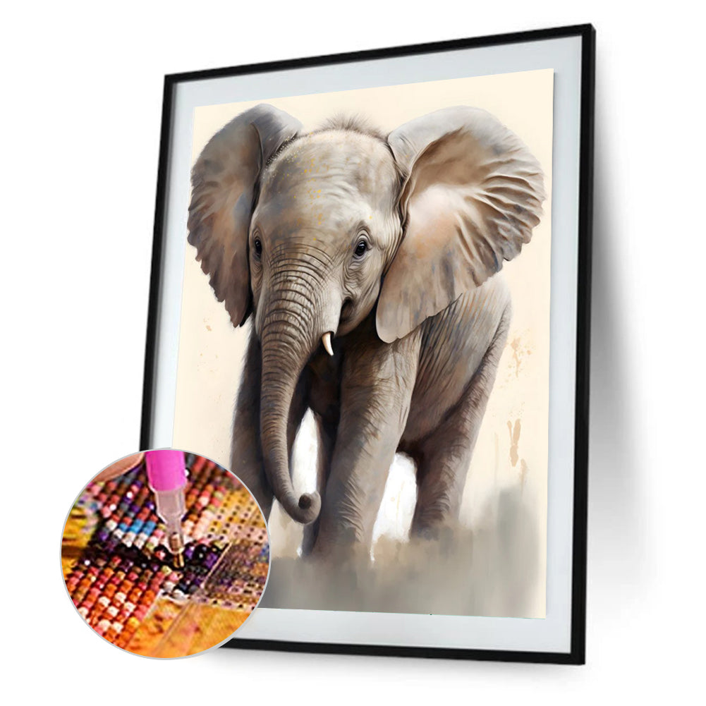 Elephant 30*40Ccm(canvas) full round drill diamond painting