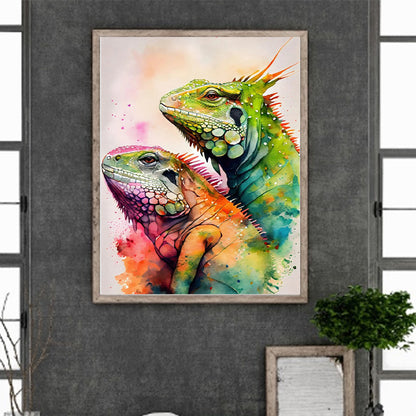 Lizard 30*40Ccm(canvas) full round drill diamond painting