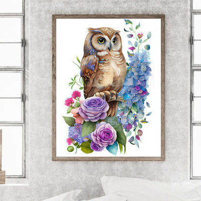 Owl 30*40Ccm(canvas) full round drill diamond painting