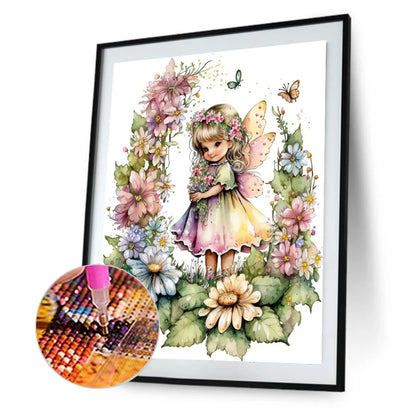 Flower Angel 30*40Ccm(canvas) full round drill diamond painting