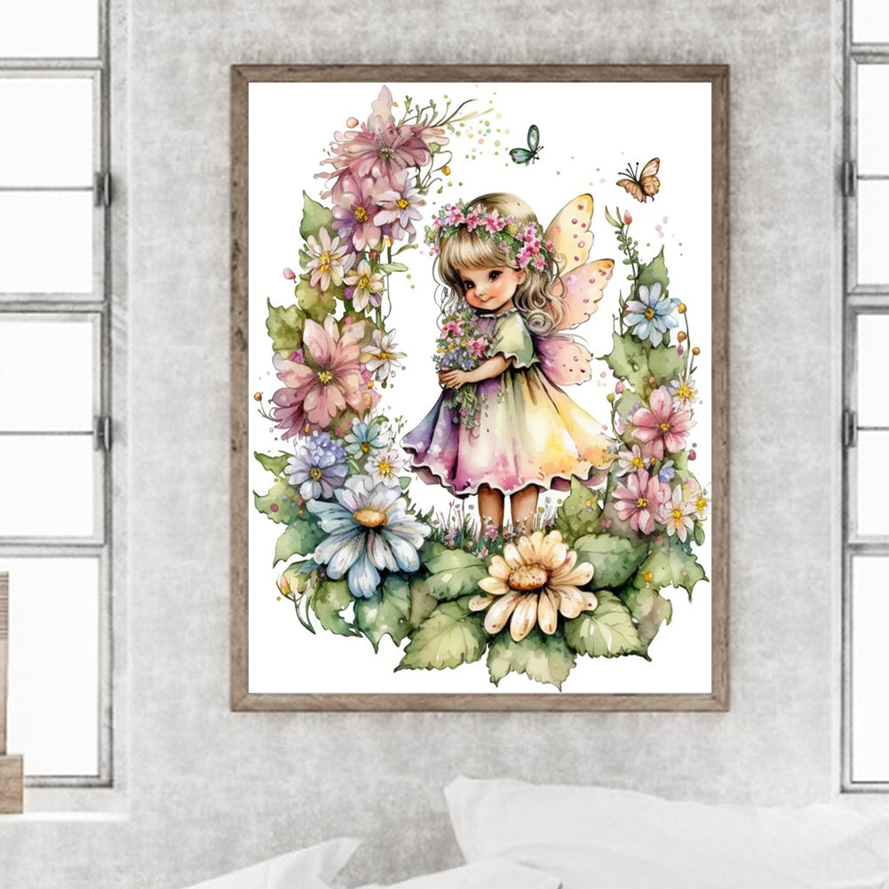 Flower Angel 30*40Ccm(canvas) full round drill diamond painting