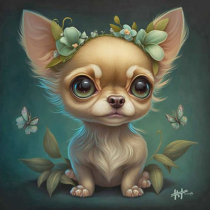 Cute Puppy - Full Round Drill Diamond Painting 30*30CM