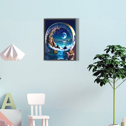 Crystal Night Scene 30*40Ccm(canvas) full round drill diamond painting