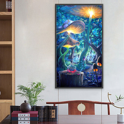 Glowing Mushroom 40*70Ccm(canvas) full round drill diamond painting