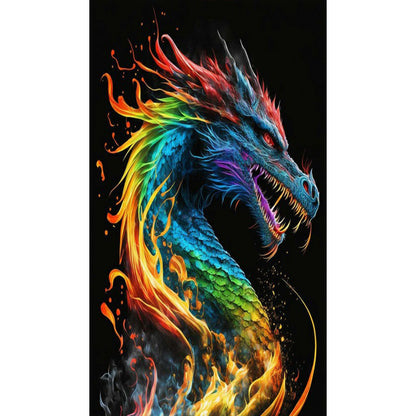Colorful Dragon - Full Square Drill Diamond Painting 40*70CM