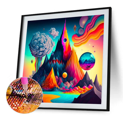 Colorful Clouds - Full Round Drill Diamond Painting 30*30CM