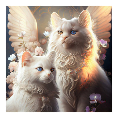 Angel Cat - Full Round Drill Diamond Painting 30*30CM