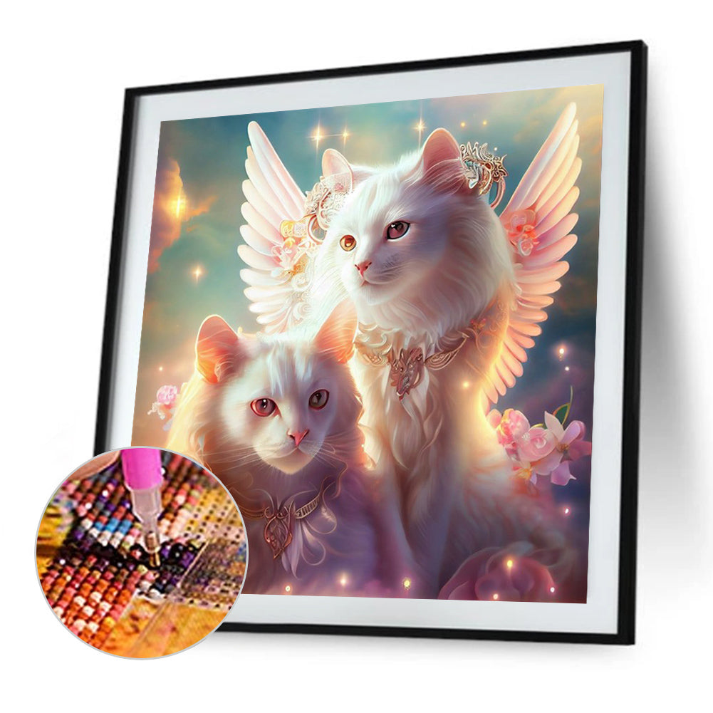 Angel Cat - Full Round Drill Diamond Painting 30*30CM