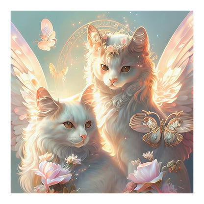 Angel Cat - Full Round Drill Diamond Painting 30*30CM