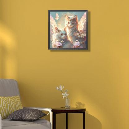 Angel Cat - Full Round Drill Diamond Painting 30*30CM