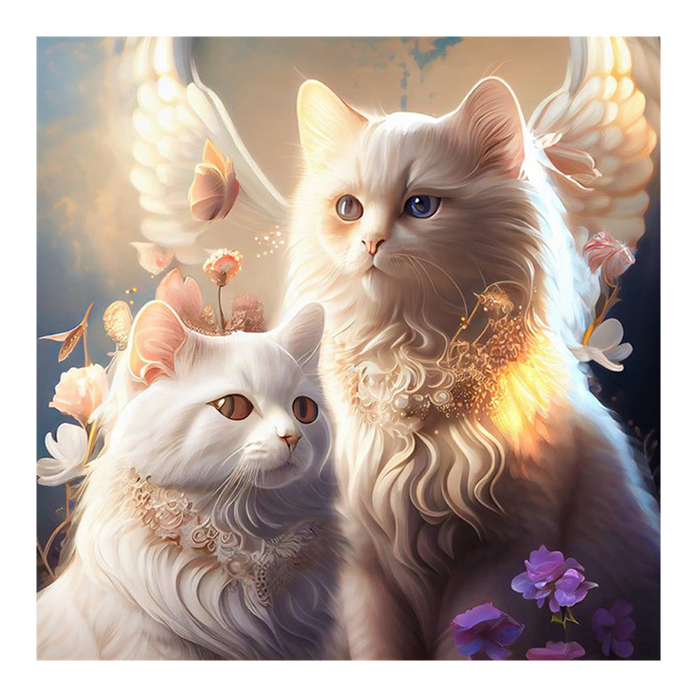 Angel Cat - Full Round Drill Diamond Painting 30*30CM