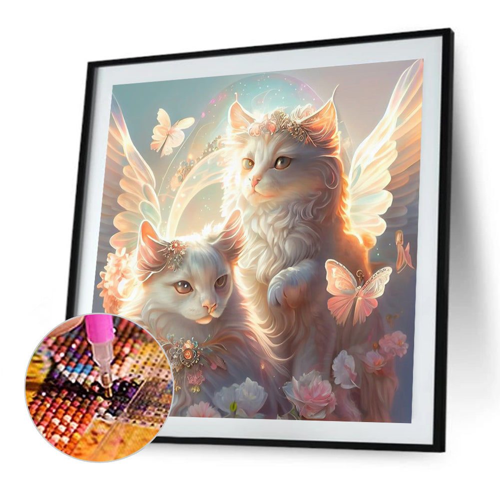 Angel Cat - Full Round Drill Diamond Painting 30*30CM