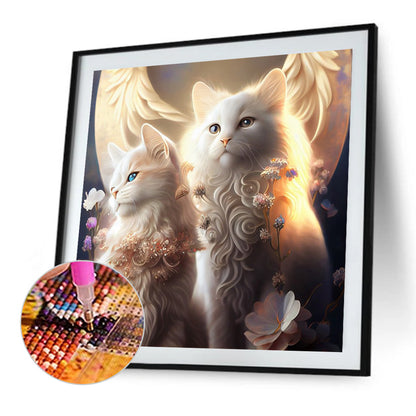 Angel Cat - Full Round Drill Diamond Painting 30*30CM