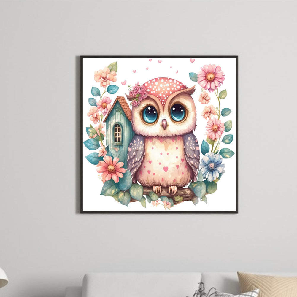 Owl 30*30Ccm(canvas) full round drill diamond painting
