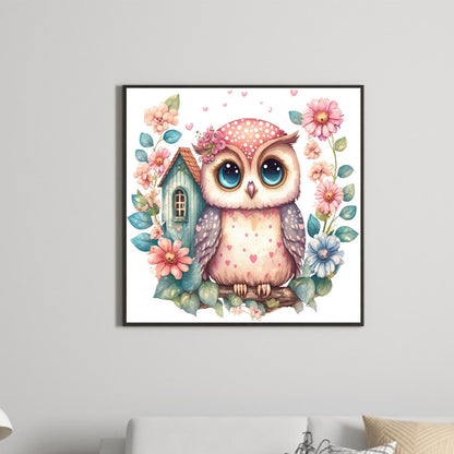 Owl 30*30Ccm(canvas) full round drill diamond painting