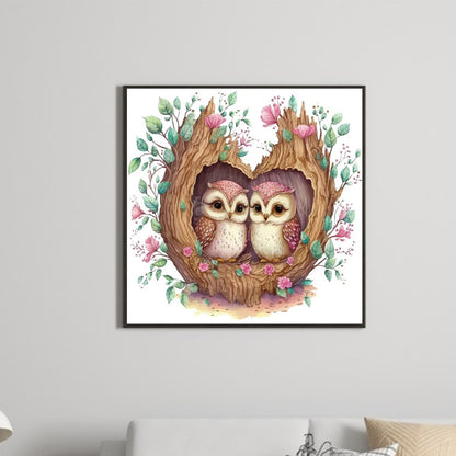 Owl 30*30Ccm(canvas) full round drill diamond painting