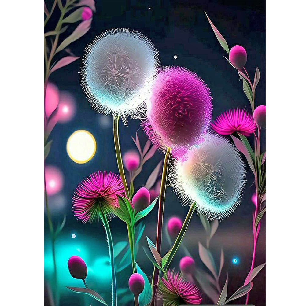 Dandelion - Full Round Drill Diamond Painting 30*40CM