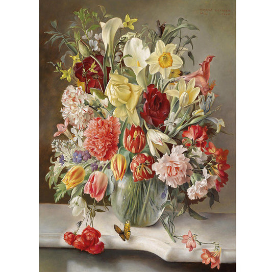 Oil Painting Bouquet - Full Round Drill Diamond Painting 30*40CM