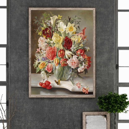 Oil Painting Bouquet - Full Round Drill Diamond Painting 30*40CM