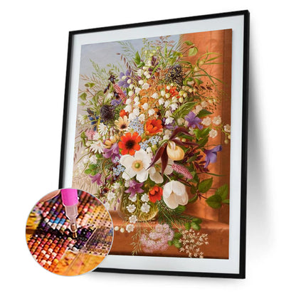 Oil Painting Bouquet - Full Round Drill Diamond Painting 30*40CM