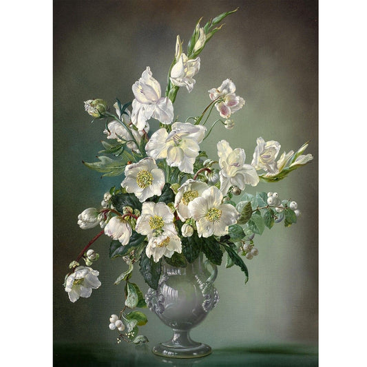 Oil Painting Bouquet - Full Round Drill Diamond Painting 30*40CM