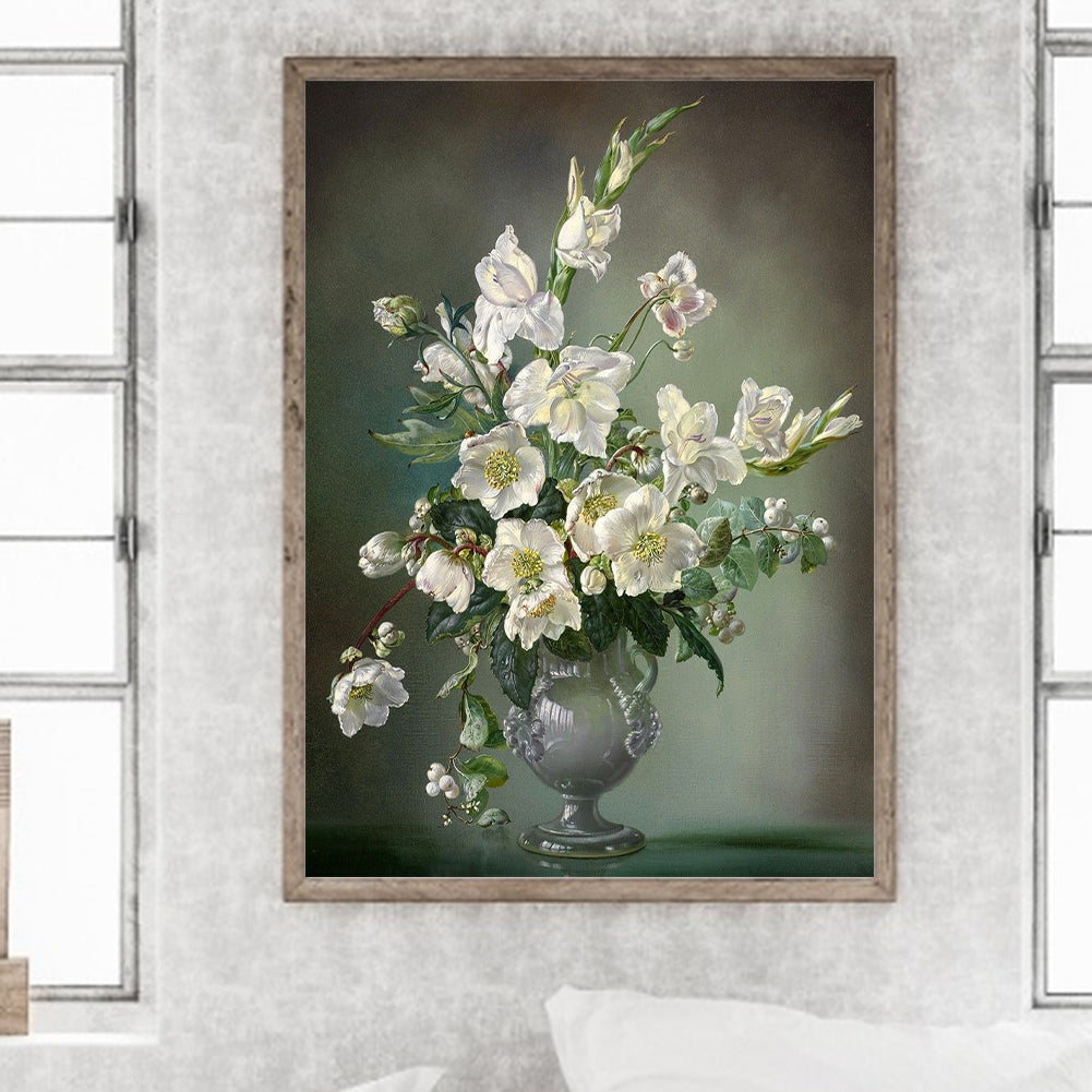 Oil Painting Bouquet - Full Round Drill Diamond Painting 30*40CM