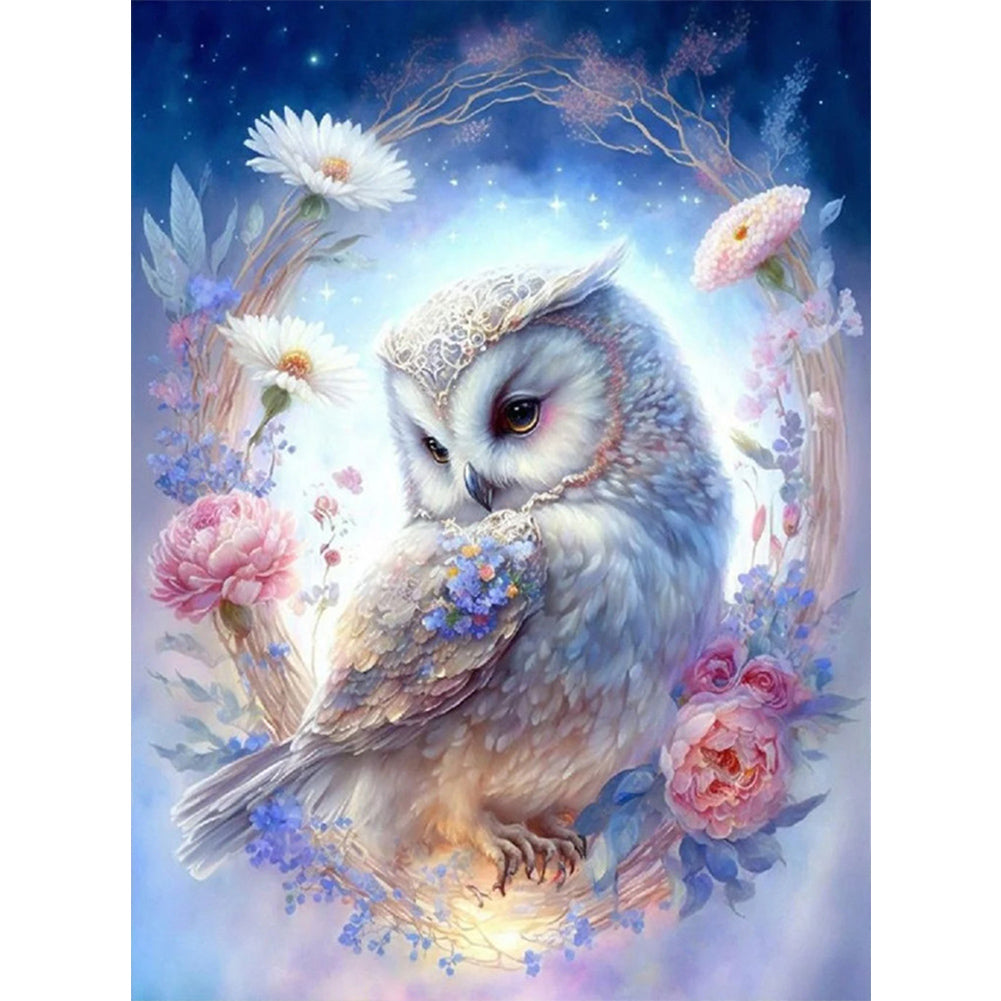Owl - Full Square Drill Diamond Painting 45*60CM