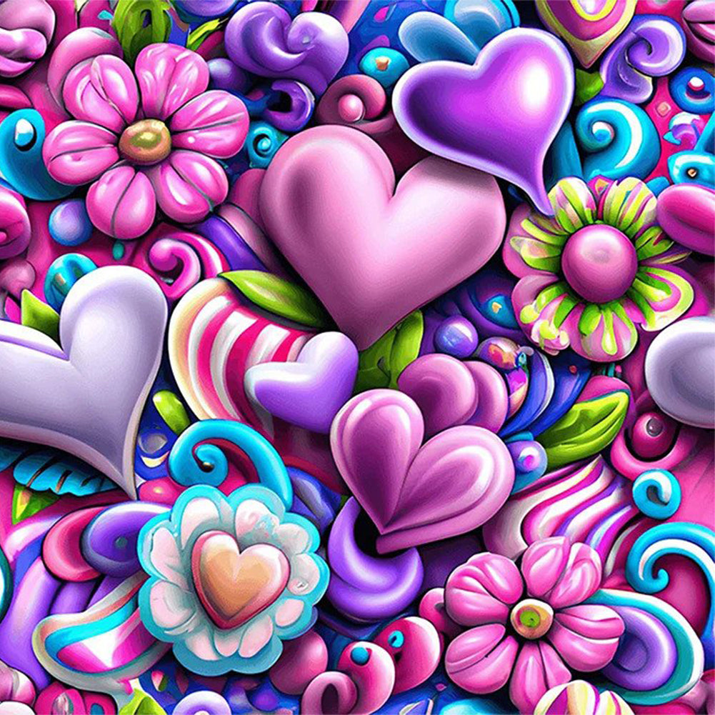 Full Of Love - Full Square Drill Diamond Painting 50*50CM