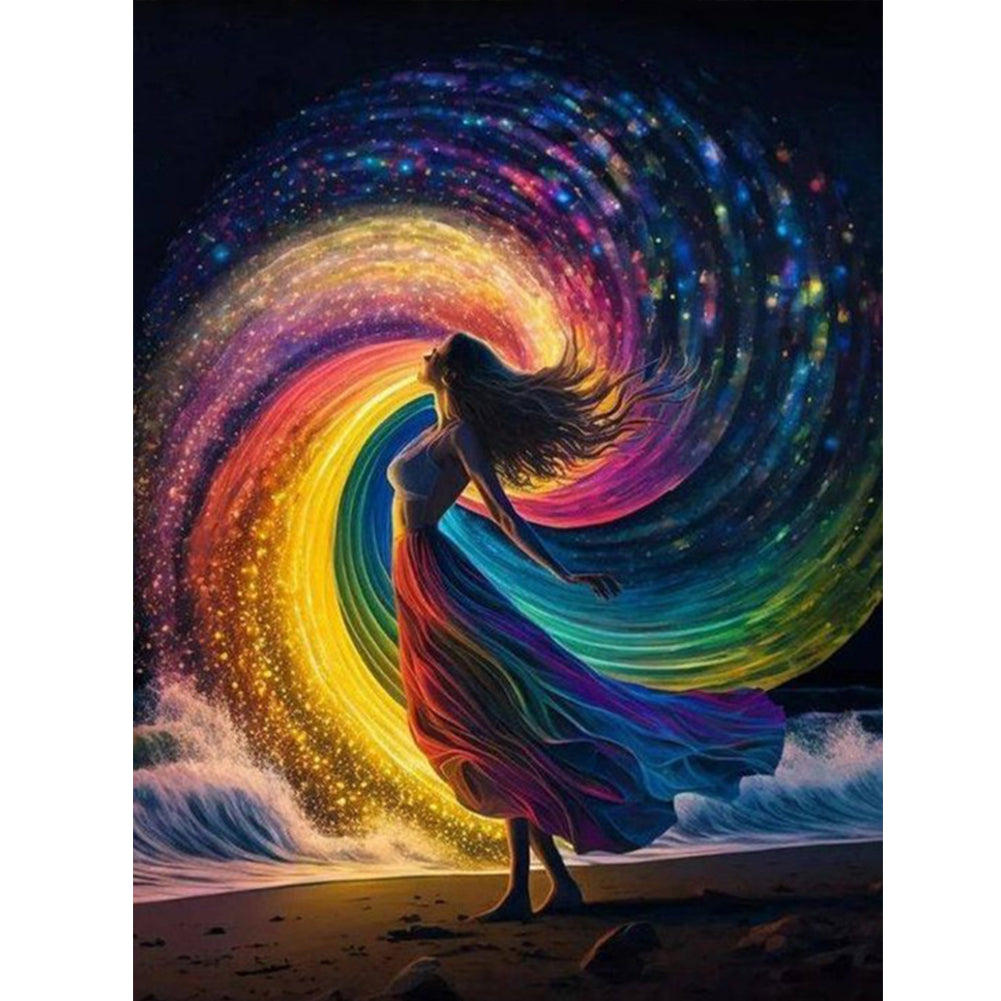 Rainbow Goddess - Full Square Drill Diamond Painting 50*65CM