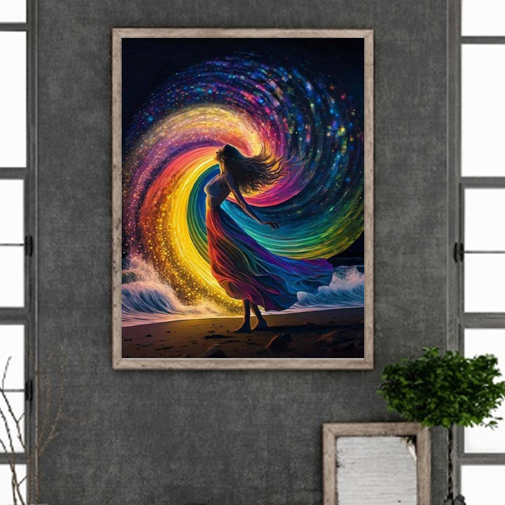 Rainbow Goddess - Full Square Drill Diamond Painting 50*65CM